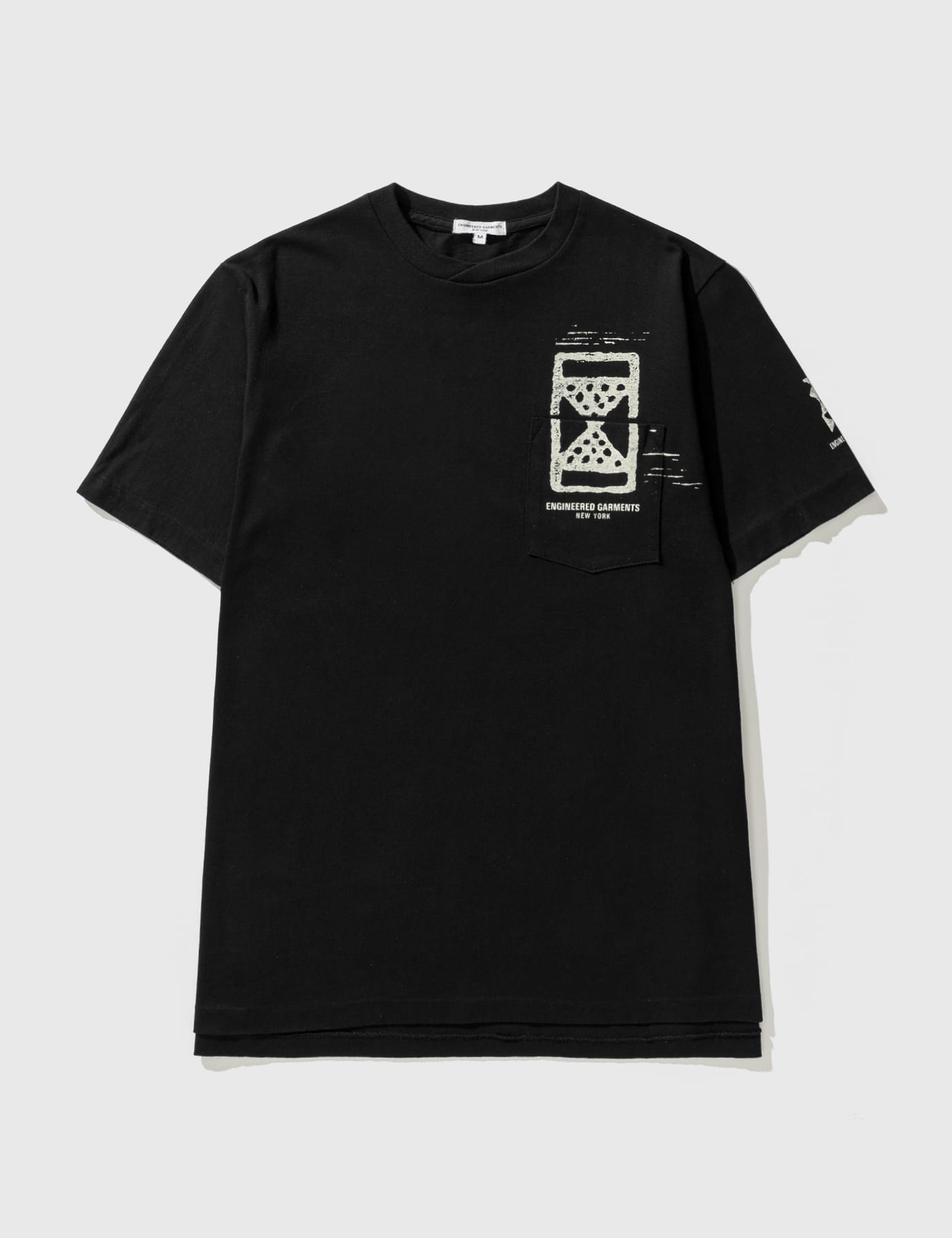 Engineered Garments Printed Cross Crewneck T-shirt In Black | ModeSens