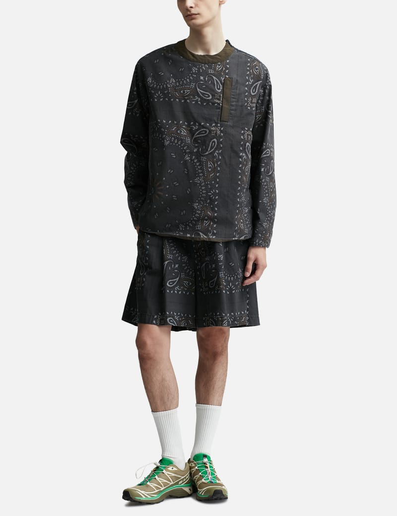 リバーシブル★sacai バンダナ柄 プルオーバーシャツ トップス リバーシブル☆sacai バンダナ柄 プルオーバーシャツ トップス