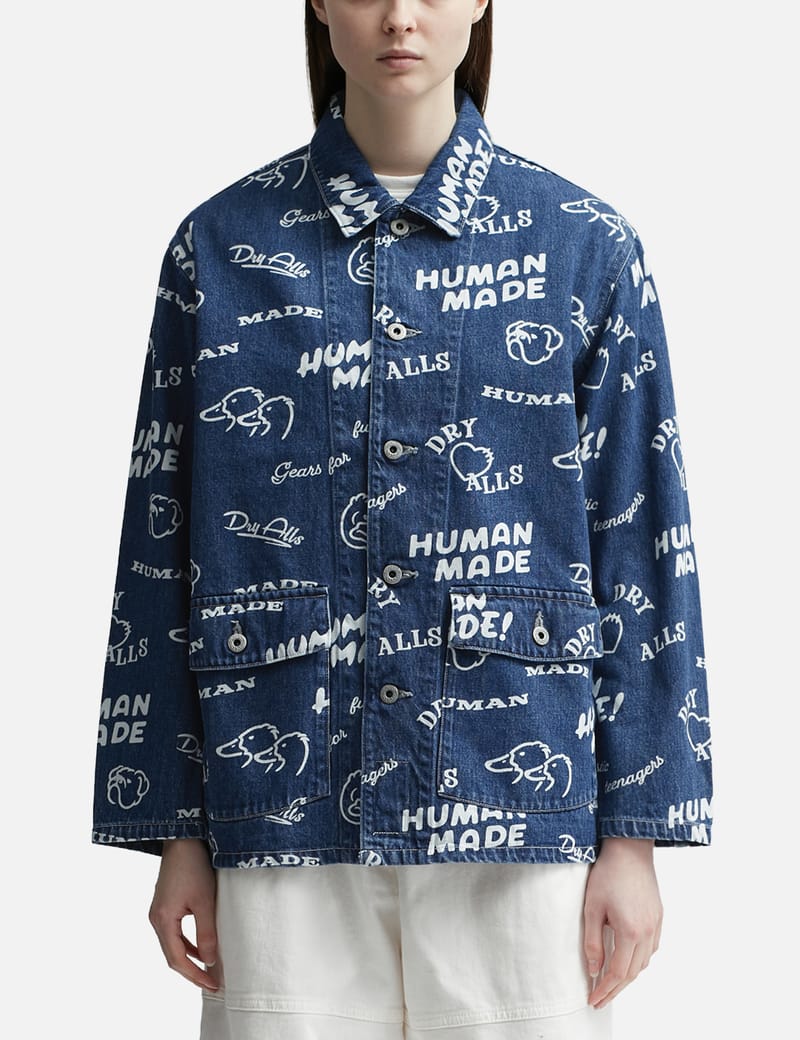 Human Made - Printed Denim Coverall Jacket | HBX - HYPEBEAST