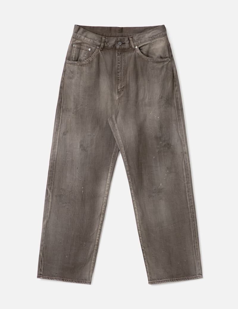 ANCELLM - P/Damage Denim Straight 5p Pants | HBX