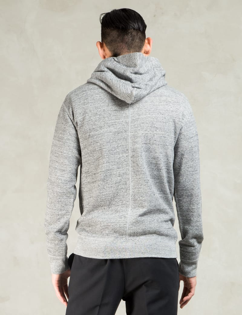 N.Hoolywood - Grey L/S Zip Front Hoodie | HBX - Globally Curated