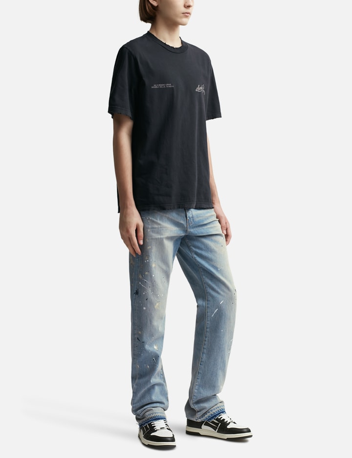Jean Skinny AMIRI Avec Cristaux Et Motif Peinture éclaboussures Bleu Indigo - Taille Regular, Neuf Avec étiquettes
