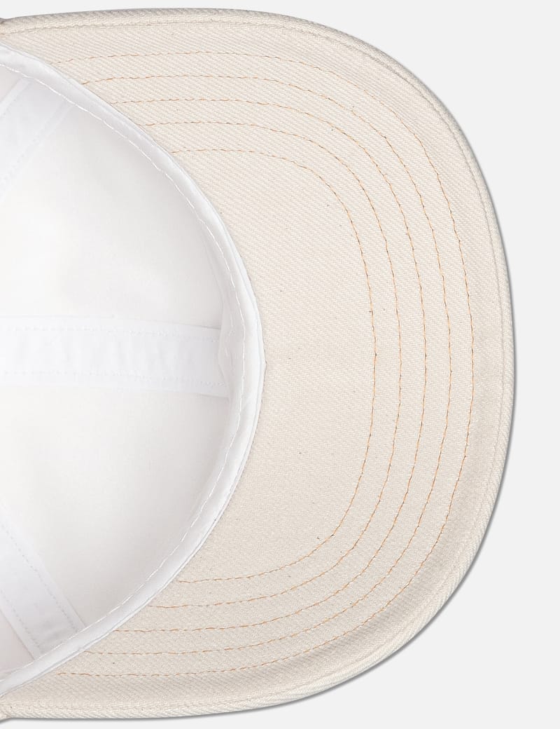 AMI Paris★ホワイト Ami de Coeur Embroideryコットン キャップ 229- WHITE COFFEE Beige Cotton Ami De Coeur Embroidery Cap