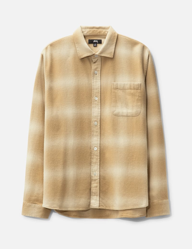 Stussy Bay Plaid Shirt In Beige | ModeSens