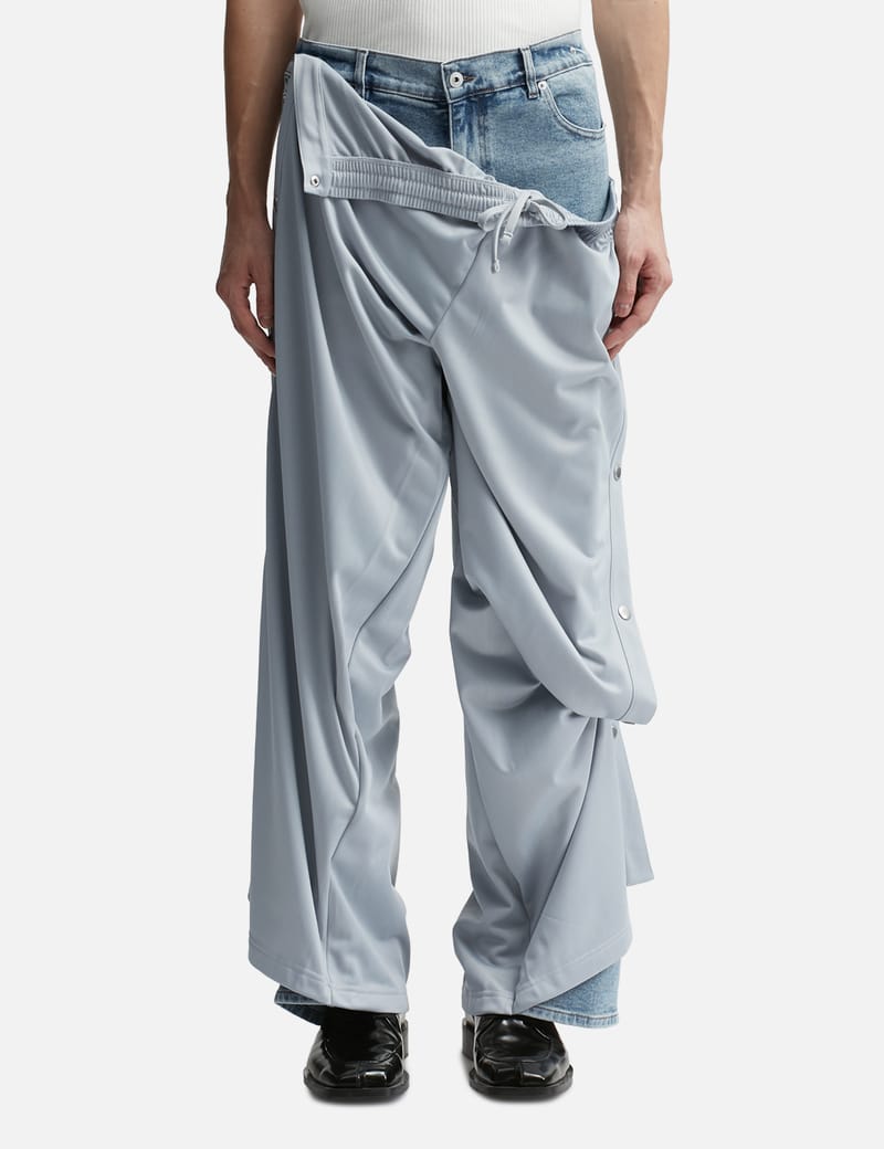 Y/PROJECT - Snap Off Denim Track Pants | HBX - Globally Curated Fashion and  Lifestyle by Hypebeast