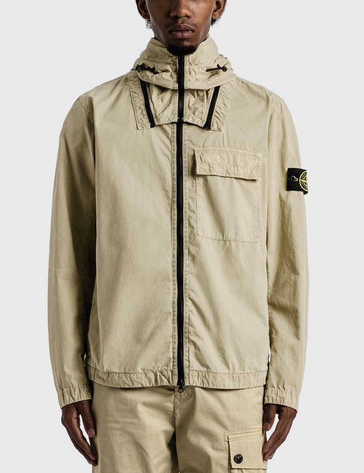 Stone Island - Brushed Cotton Hooded Overshirt | HBX - Globally Curated ...
