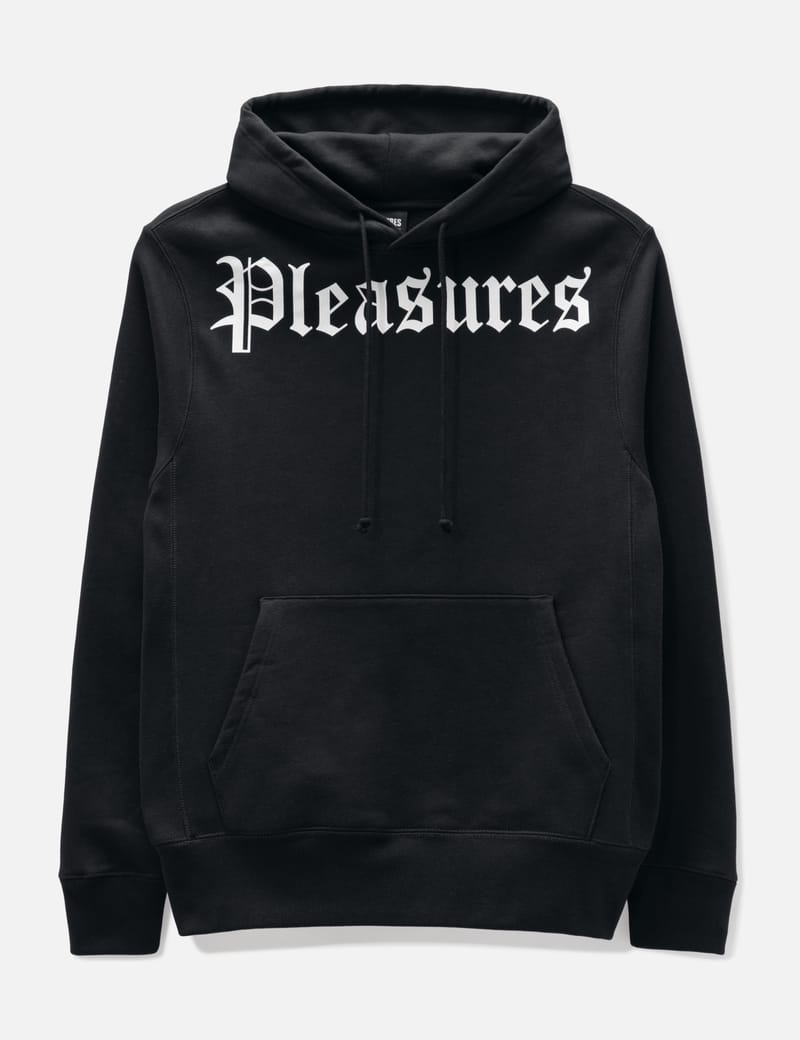 Pleasures flipped logo hoodie hot sale