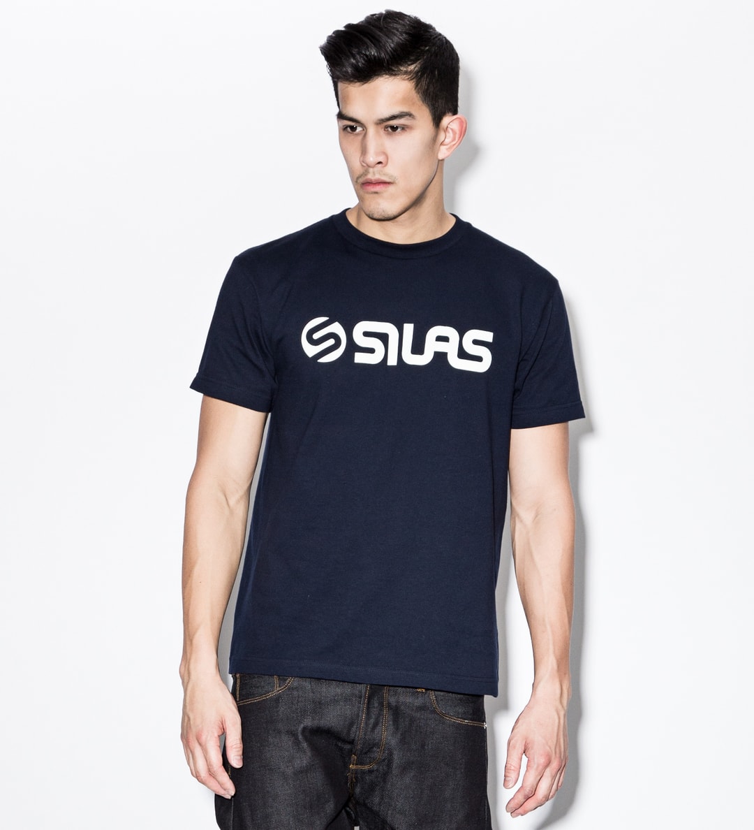 SILAS - Navy Old Logo S/S T-Shirt | HBX - Globally Curated Fashion and ...