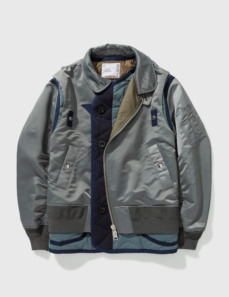 Sacai - Nylon Twill Mix Blouson Jacket | HBX - Globally Curated