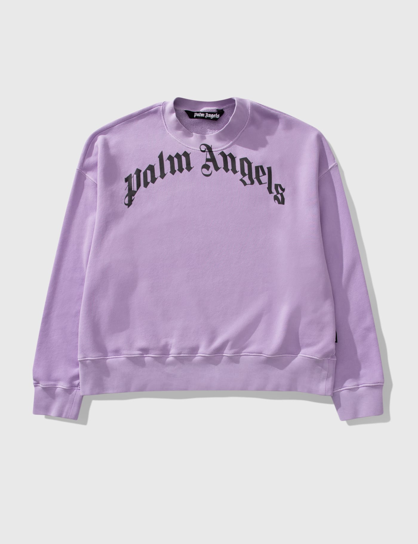 Palm Angels - Curved Logo Sweatshirt | HBX - Globally Curated Fashion and  Lifestyle by Hypebeast