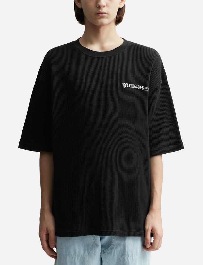 【PLEASURES】 NEURAL THERMAL SHIRT Black Men's T-shirts PLEASURES Neural Thermal T-Shirt Black | Queens
