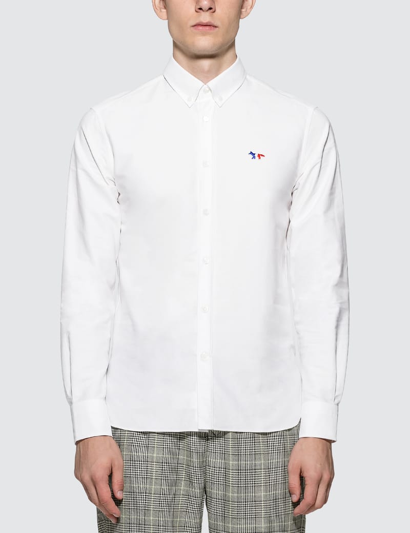 Maison Kitsuné - Tricolor Fox Patch Classic Oxford Shirt BD | HBX