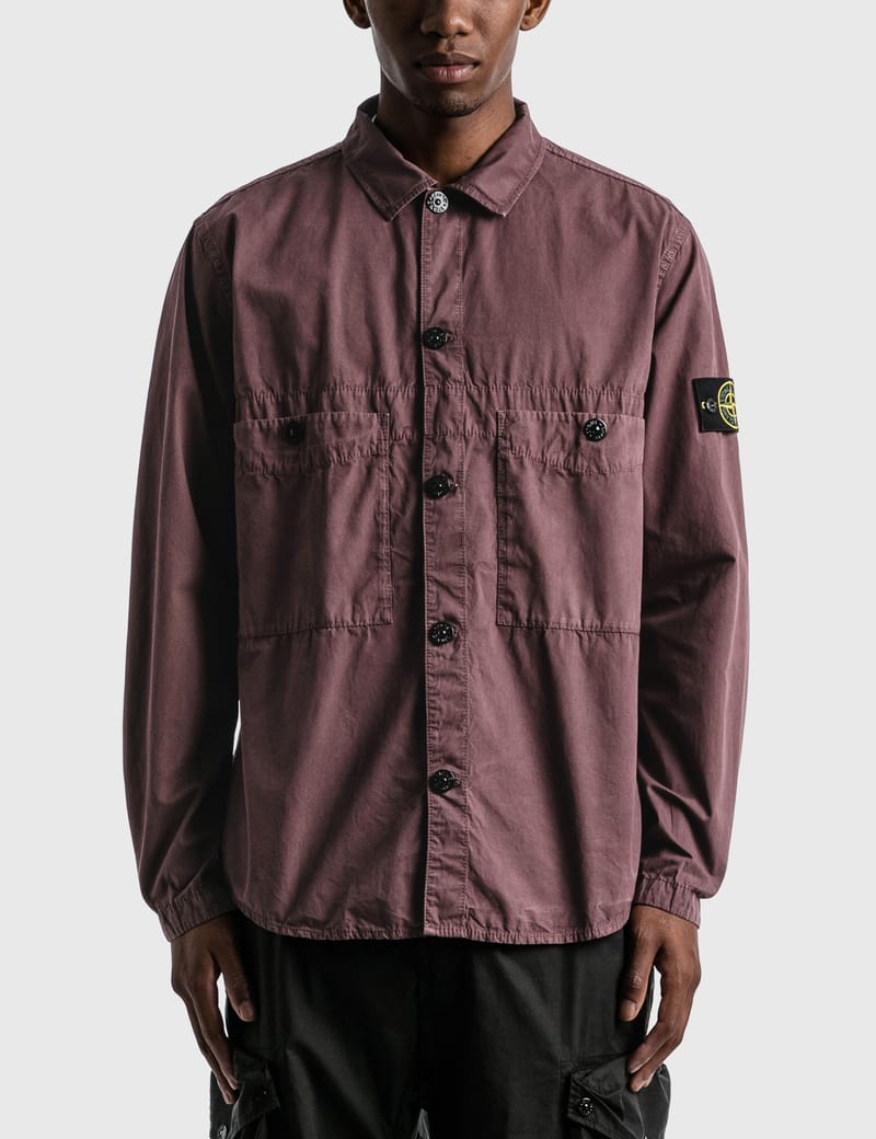 Burgundy stone sales island overshirt