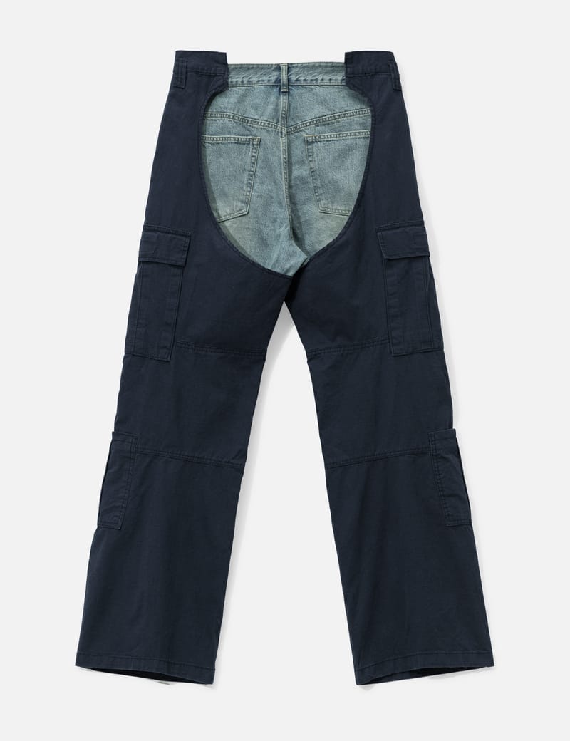 パンツ Protocol Index Jeans Protocol-Index Biker Cargo Denim Pants - 100% cotton, double