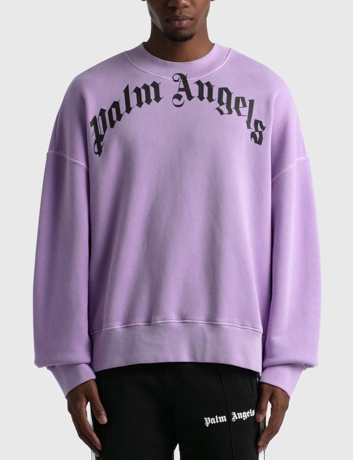 Palm Angels - Curved Logo Sweatshirt | HBX - Globally Curated Fashion ...