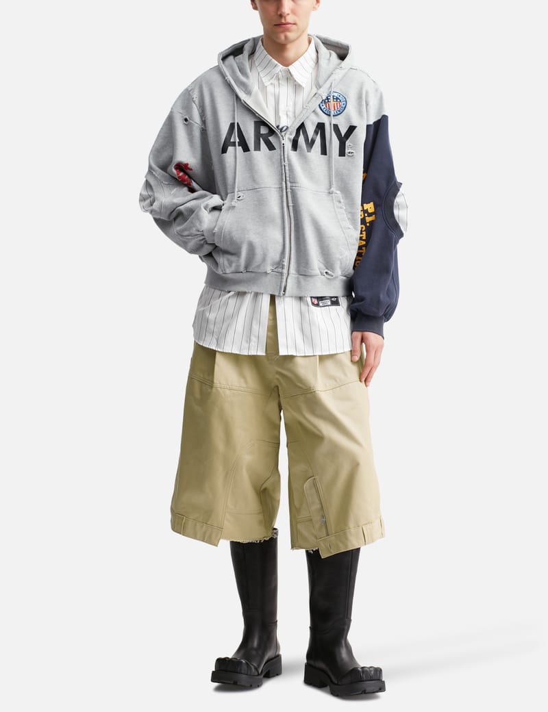 Protocol-Index Folded Waist Jorts - Semi-oversized black