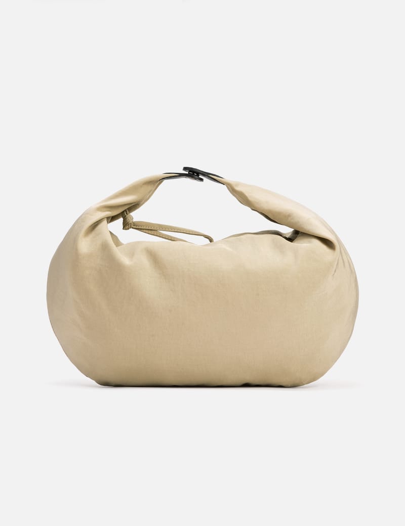 Lemaire Croissant Filt Bag - Light beige openwork nylon net tote