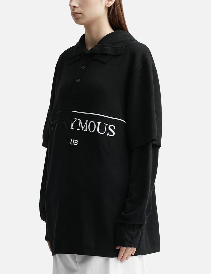 ANONYMOUS CLUB - KNIT SKULLY HERITAGE POLO | HBX - Globally