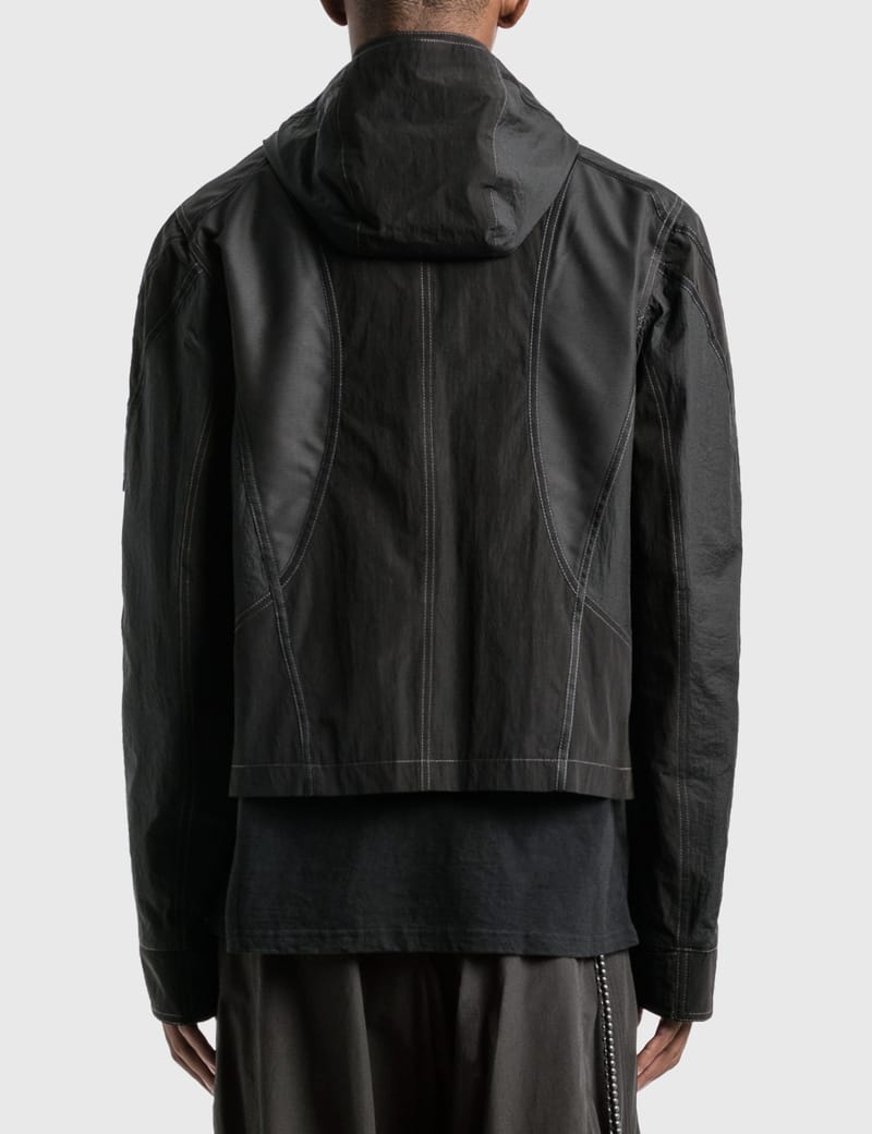 【関税込み】HYEIN SEO ブラック フードジャケット Hyein Seo jackets & coats for Men | SSENSE
