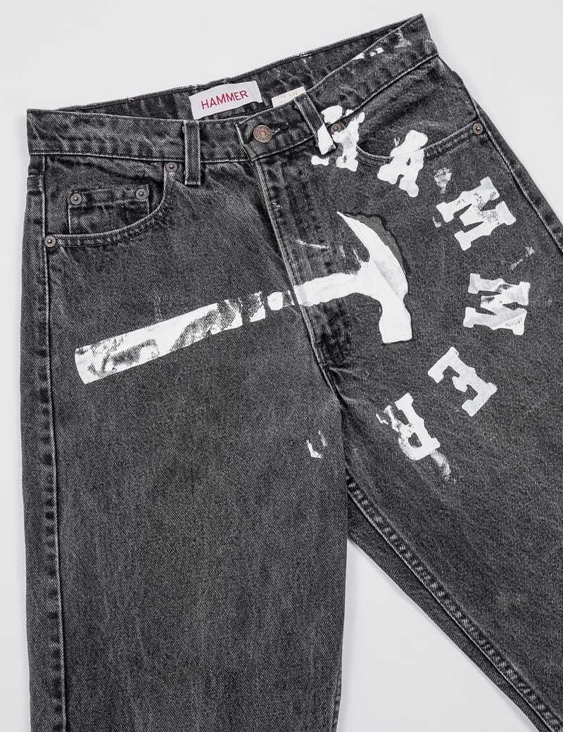 Warren Lotas - Distressed Levis 554 Jeans With White Hammer | HBX