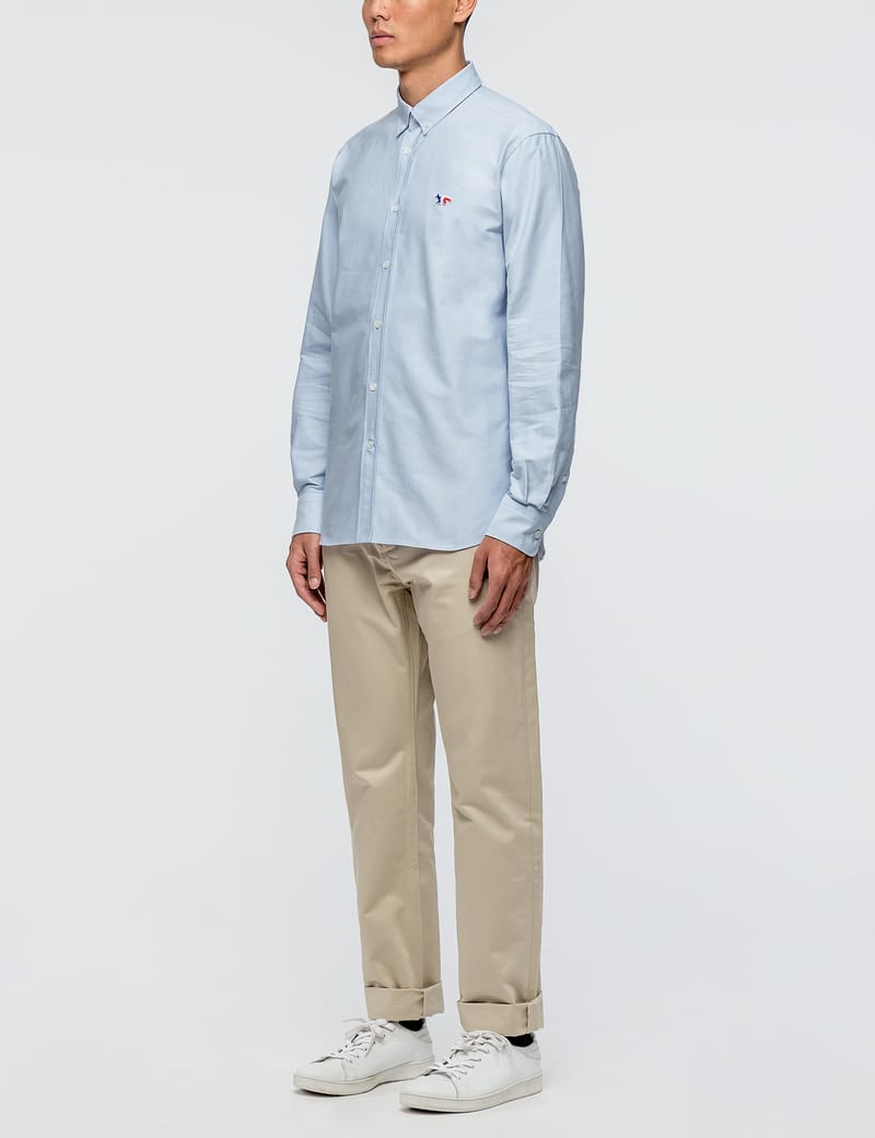 Maison Kitsuné - Tricolor Fox Patch Classic Button Down L/S Oxford