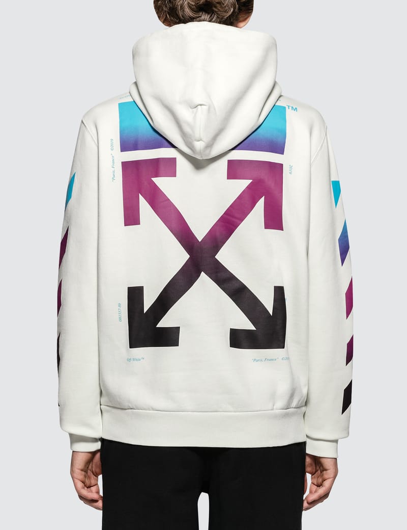 Off White Diag Gradient Zip Hoodie HBX Globally Curated Fashion and Lifestyle by Hypebeast