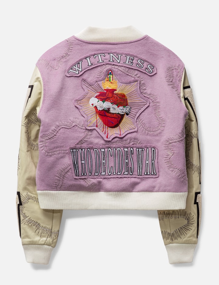 Who Decides War NAMESAKE VARSITY JACKET HBX Globally Curated
