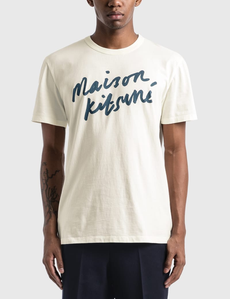 Maison Kitsuné - Handwriting T-Shirt | HBX - Globally Curated