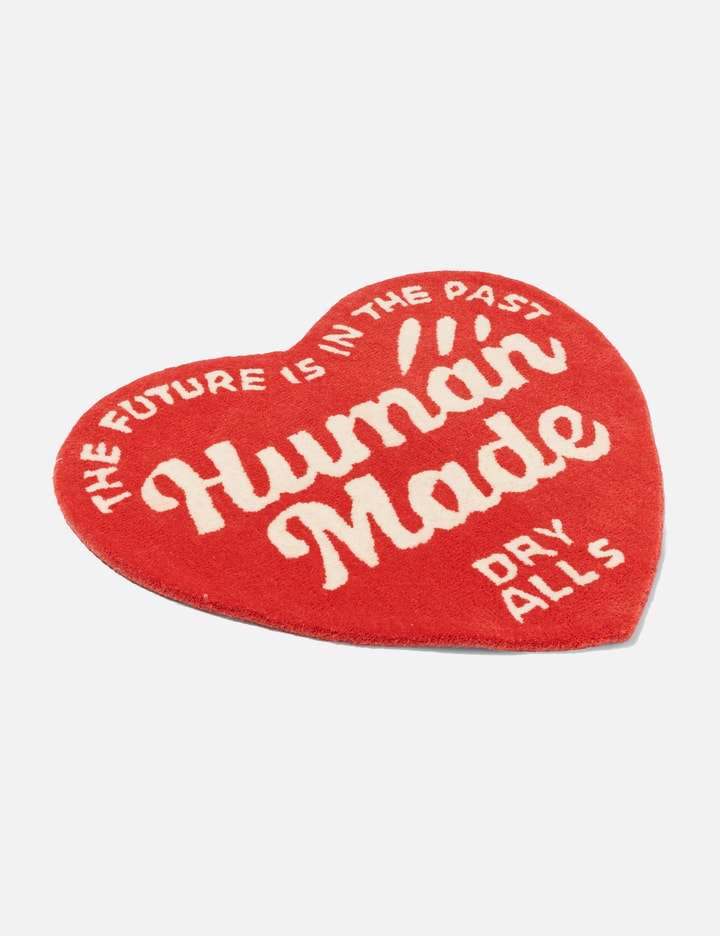Human Made Heart Rug Medium - Handcrafted heart-shaped wool-cotton rug ...