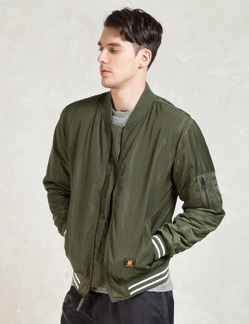 Undefeated - Olive Vandal Ma-1 Jacket | HBX - Globally Curated