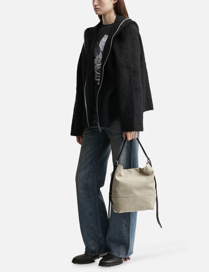 Lemaire Small Belted Tote Bag In Cotton Canvas - Tie-dyed canvas