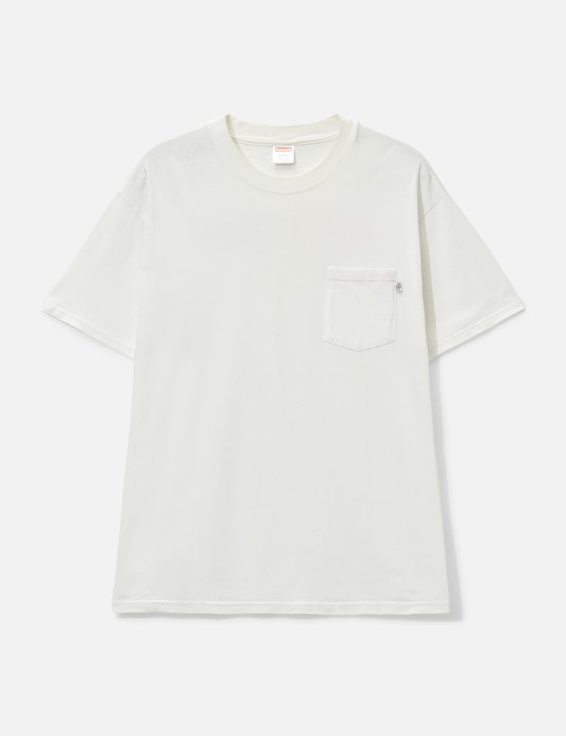 Supreme Hanes Thermal Crew - White thermal crewneck with minor