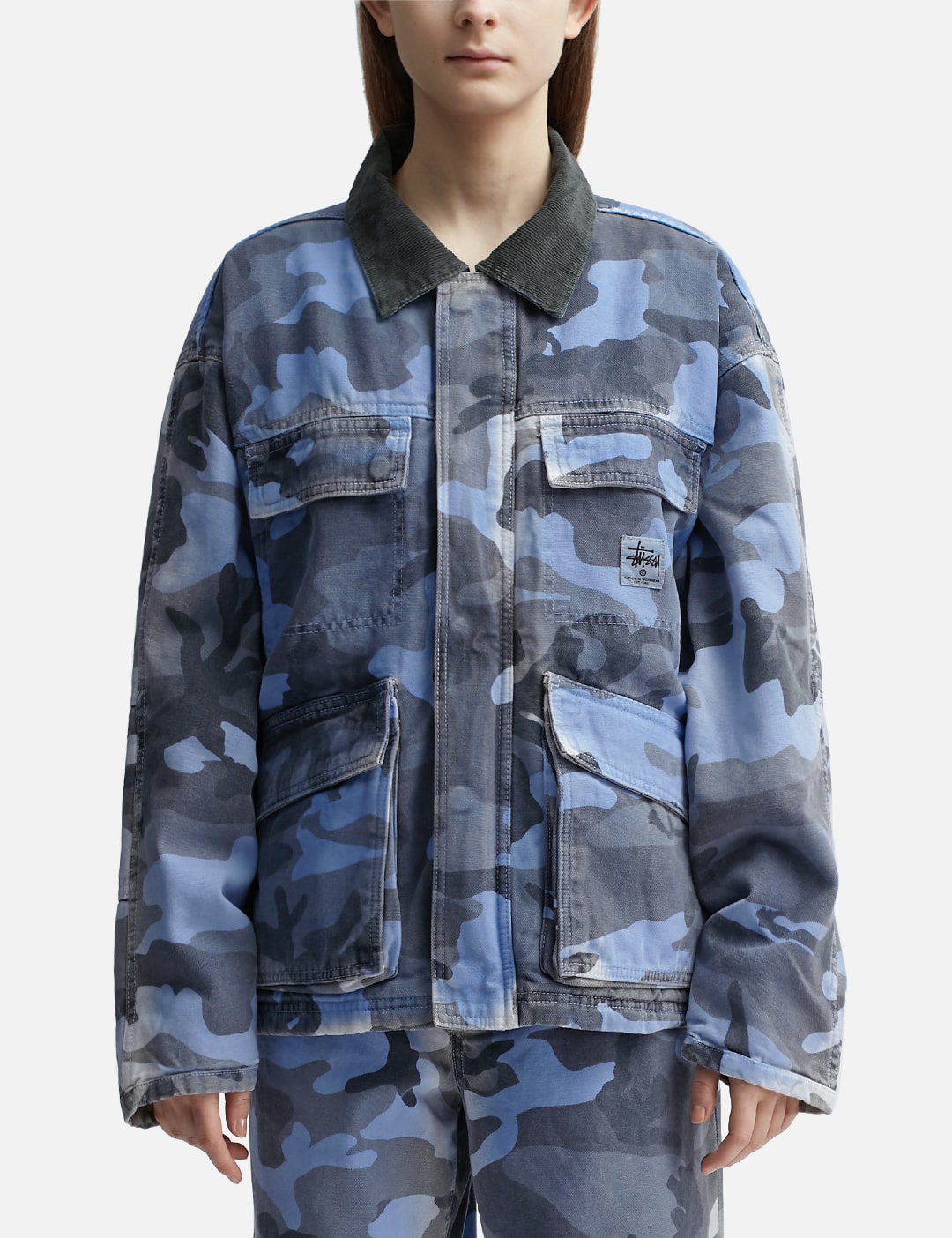 Stüssy - SPRAY DYE CANVAS SHOP JACKET | HBX