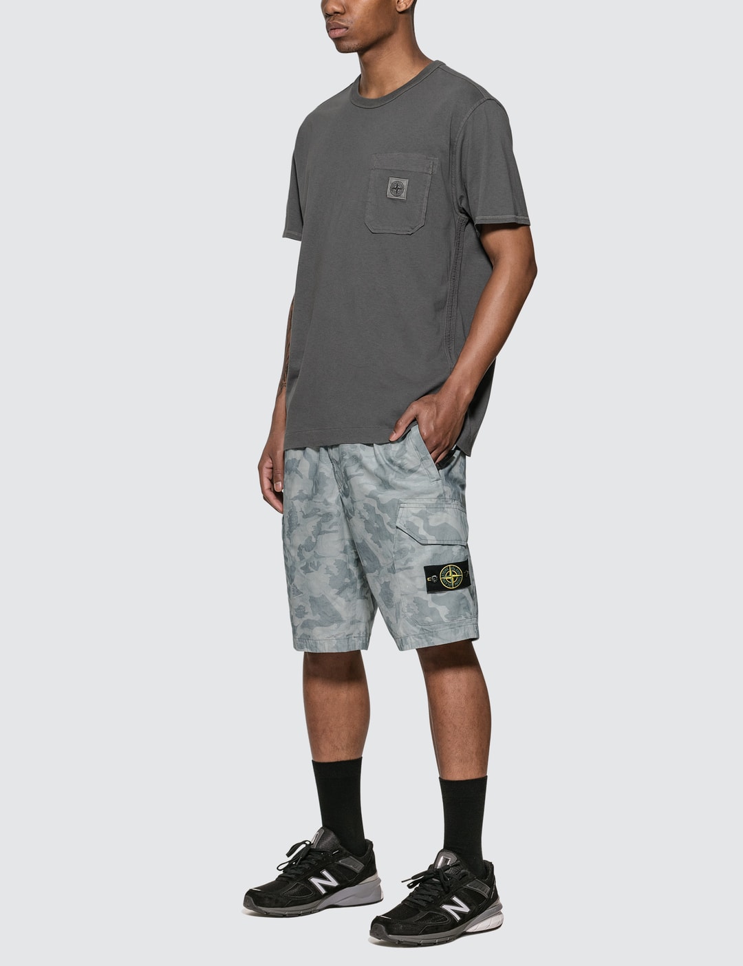 Stone Island - Pocket Sleeve T-Shirt | HBX - Globally Curated Fashion and Lifestyle by Hypebeast