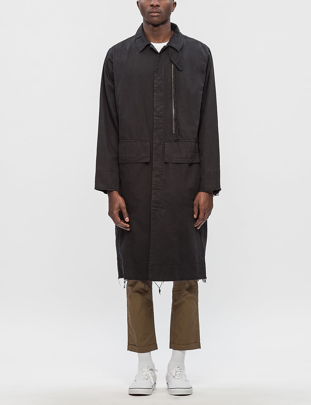 Stampd Washed Zipper Trench Coat HBX Globally Curated Fashion and