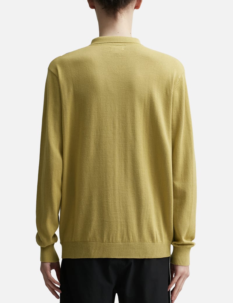 malbon GOLF サンダンス インターシャ ニット ポロシャツ S Malbon Golf - サンダンス インターシャ ニット ポロ | HBX
