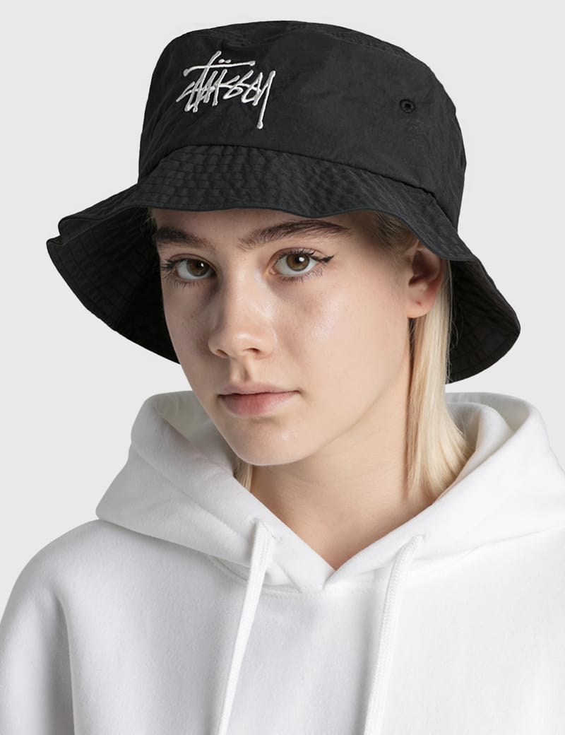 Stüssy - Peached Nylon Basic Bucket Hat | HBX - Globally Curated