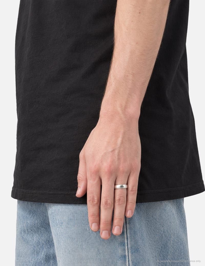 Bunney Hammered Ring 5mm - Handcrafted 925 sterling silver ring