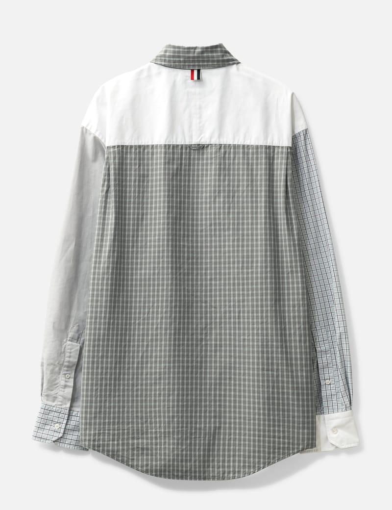 Tシャツ・カットソー THOM BROWNE FUNMIX OVERSIZED LONG SLEEVE SHIRT Thom Browne - Funmix Oversized Long Sleeve Shirt in Oxford