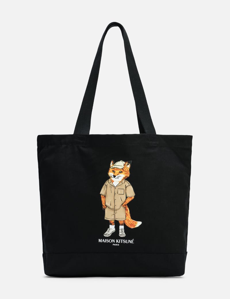 Maison Kitsuné - Dressed Fox Tote Bag | HBX Maison Kitsuné - Dressed Fox Tote Bag | HBX
