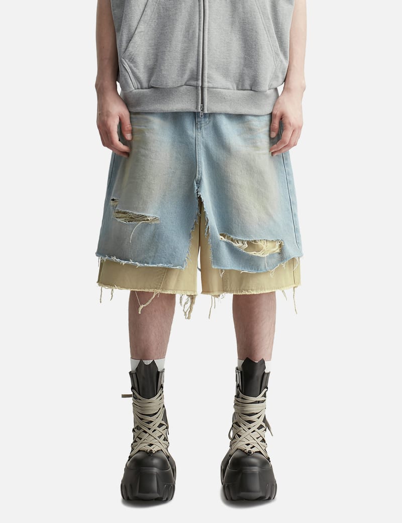 ★ GRAILZ ★ 2025 SS 新作 ★ CARPENTER BERMUDA DENIM PANTS 𝐓𝐀𝐊𝐄 𝐀 𝐏𝐈𝐋𝐋 | GRAILZ X KOIN CARPENTER BERMUDA DENIM