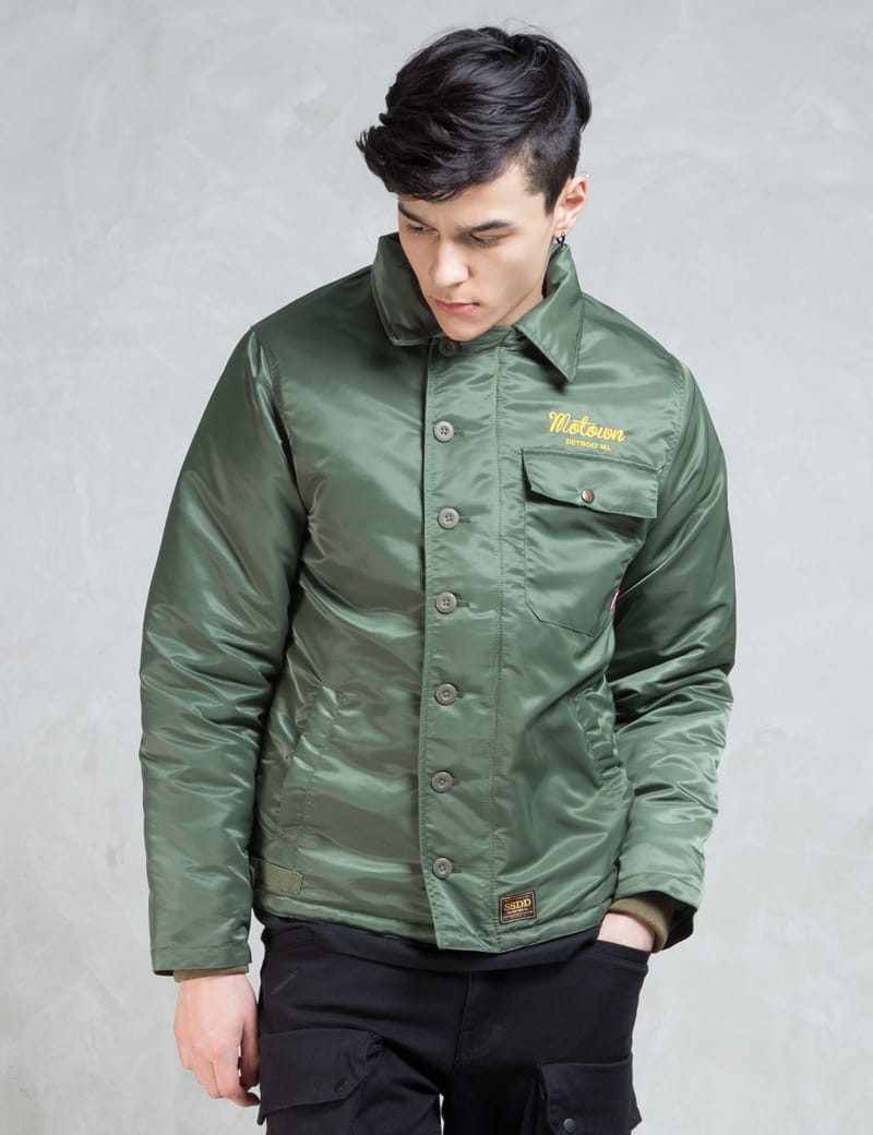 FUCT SSDD - Olive High Time Nylon Deck Jacket | HBX - Globally