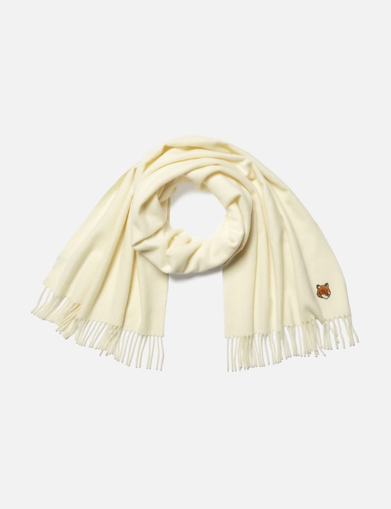 メゾンキツネ - BOLD FOX HEAD DOUBLE FACE SCARF | HBX