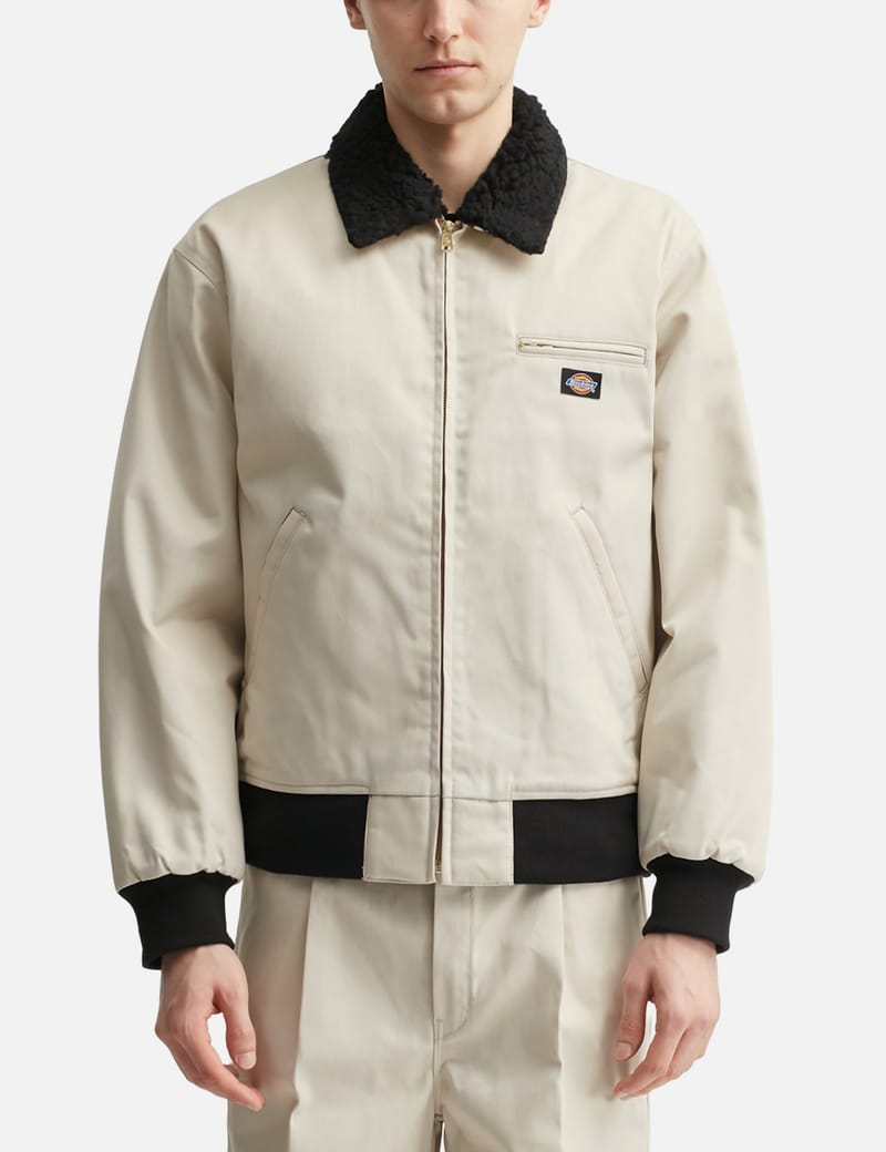 Wacko Maria Dickies / Work Jacket - Off-white faux-shearling work