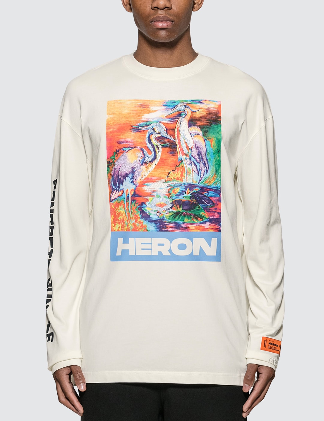 HERON PRESTON® Heron Birds Long Sleeve Tshirt HBX Globally Curated Fashion and Lifestyle