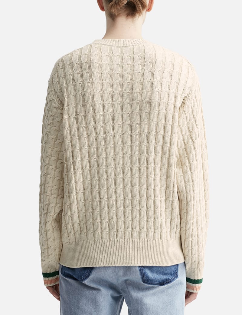 Maison Kitsuné - MAISON KITSUNE CREST CABLE JUMPER | HBX