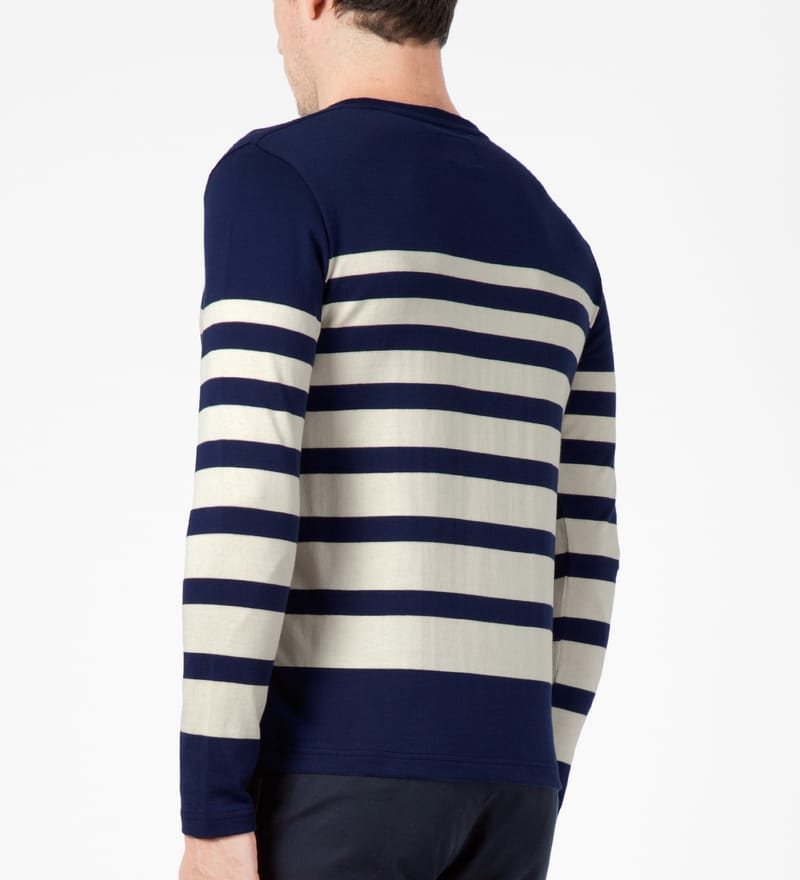 FUCT SSDD - Navy/White Border L/S T-Shirt | HBX - Globally Curated