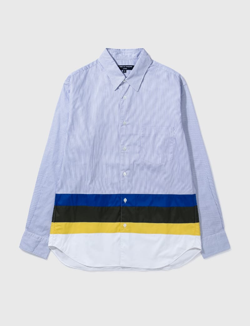 Cdg striped hotsell button up