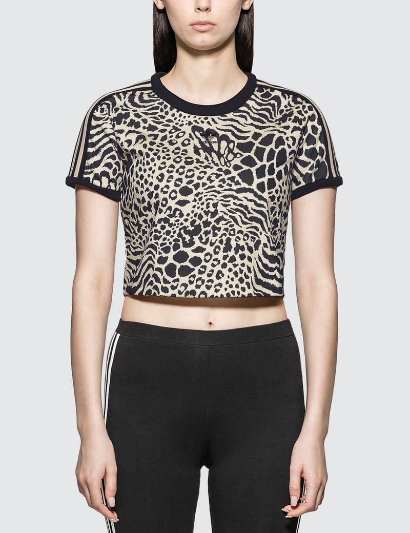 Adidas leopard hotsell t shirt