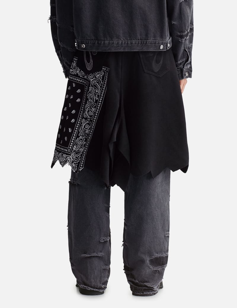 PDF Tokyo Calling Pants - Black Italian cotton pants with bandana